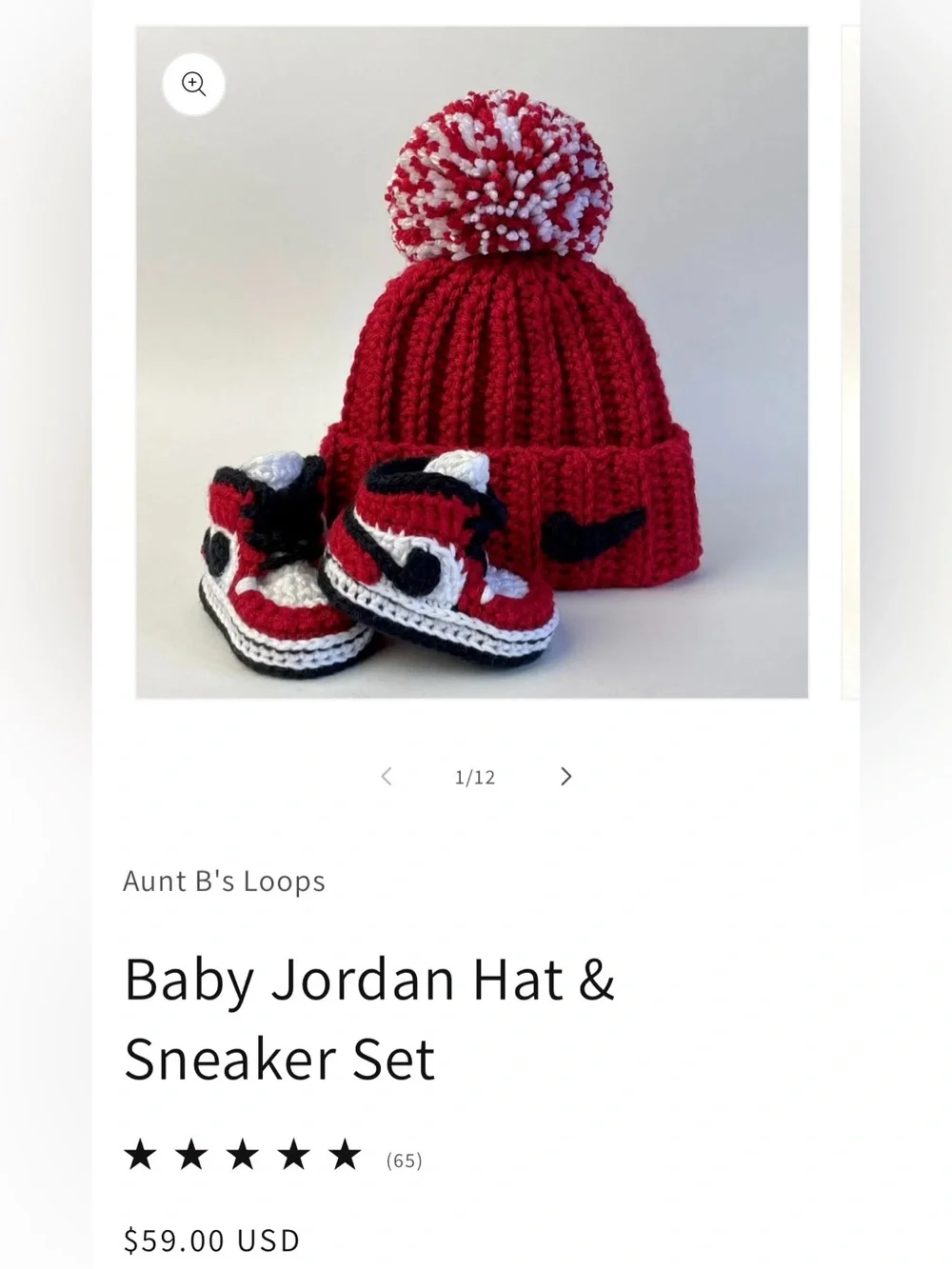 Handmade crocheted baby